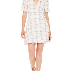 ASTR  Willa Wrap Dress White Short Sleeve